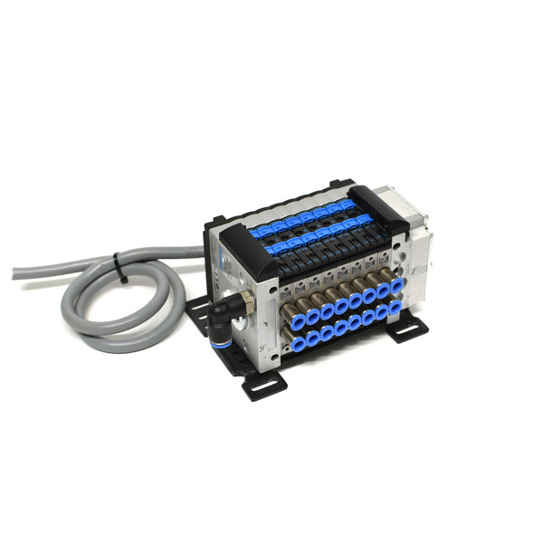 Festo CPV10-VI Manifold w/ (8) 161416 & CPV10-GE-MP-8 Festo CPV10-VI Manifold w/ (8) 161416 & CPV10-GE-MP-8