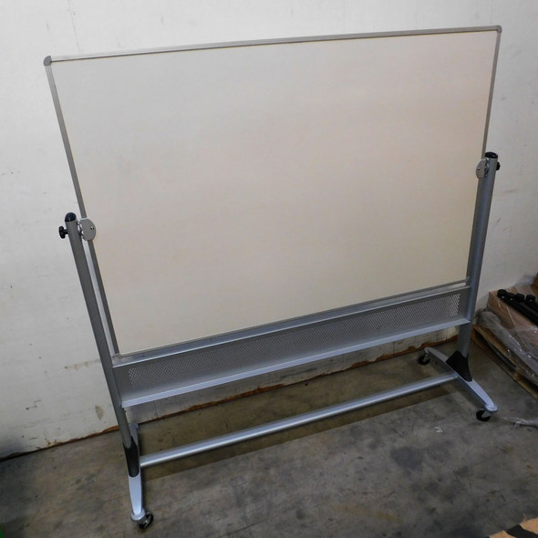 Whiteboard 4' H x 6' W Rolling Reversible Magnetic Dry Erase Board Whiteboard 4' H x 6' W Rolling Reversible Magnetic Dry Erase Board