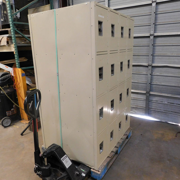 Republic Storage Locker Set Back to Back 32-Door Combination Lock