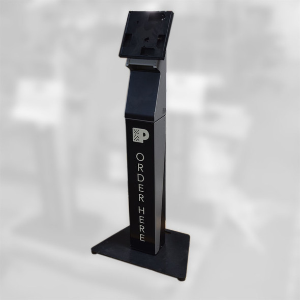 ELO Wallaby Black/Silver Self-Service 15 & 22-inch I-Series Mount Floor Stand c