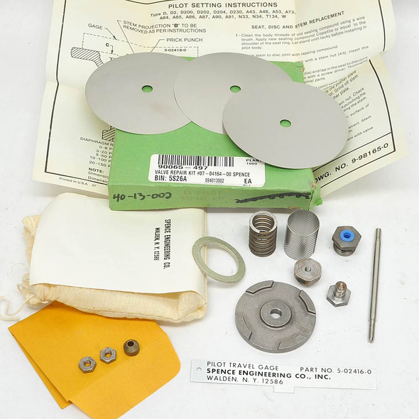 NEW Spence 07-04164-00 Valve Repair Kit D Pilot w/ Instructions Unused Old Stock