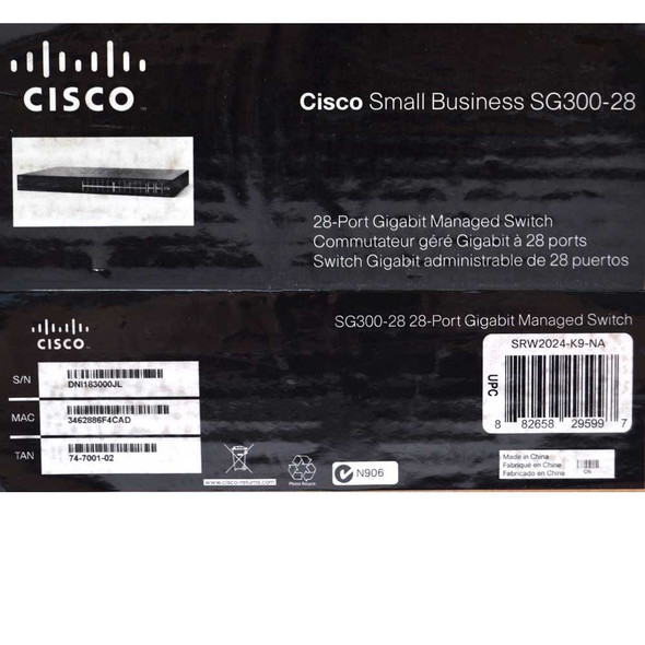 Cisco SG300-28 28-Port Managed Gigabit Ethernet Switch