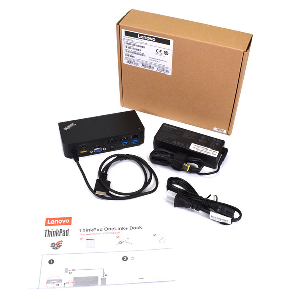 Lenovo 40A40090US ThinkPad OneLink+ Dock USB 3.0 USB 2.0 DisplayPort VGA