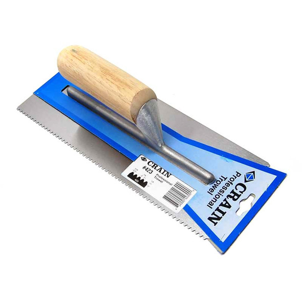 (Lot 9) Crain 423 11" Flooring Adhesive Trowel  V-Notch 1/8” x 1/16” x 1/8”