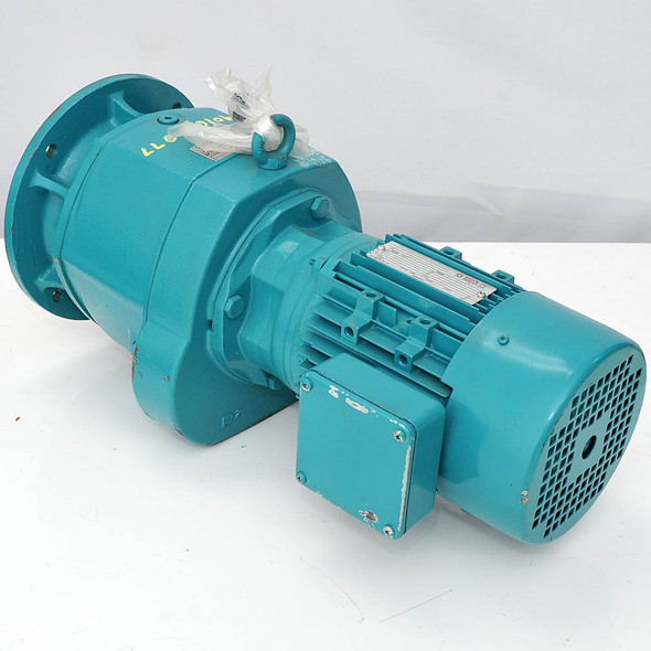 NEW Brook Hansen 3PH 1.5kW 1700RPM 265/460V IP55 Motor w/ Inline Gearbox 45:1