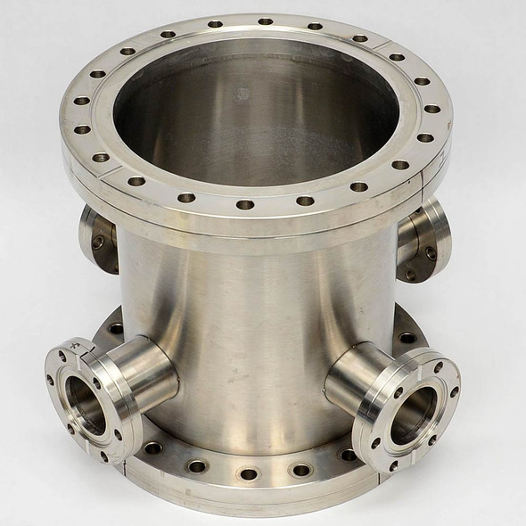 6-Way Vacuum Cross Tee 2x DN160CF 8" Conflat Flange 4x DN40CF 2.73" 7.75"Chamber