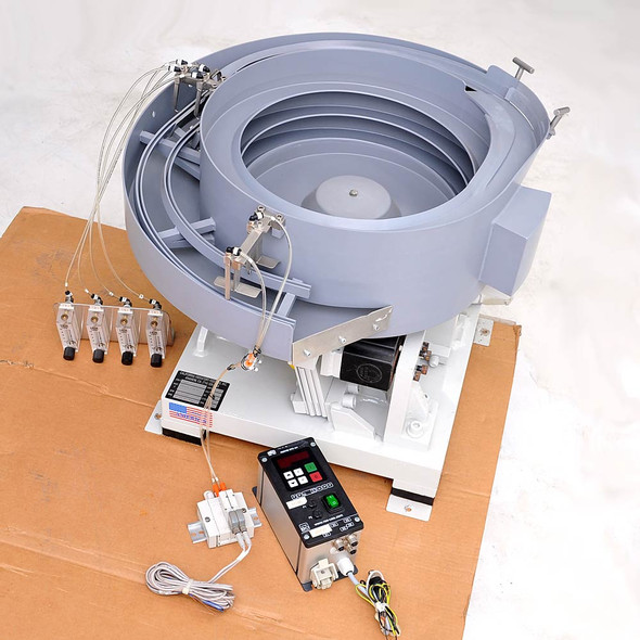 California 23" 2-Tracks Vibratory Bowl feeder with REO REOVIB MTS 441 Controller