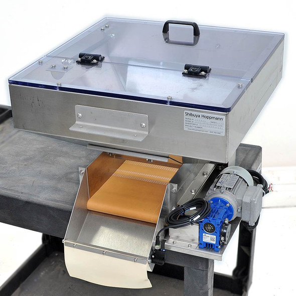 Shibuya Hoppmann LB-03 Overhead Live Bottom Prefeeder Conveyor Hopper 208/460VAC