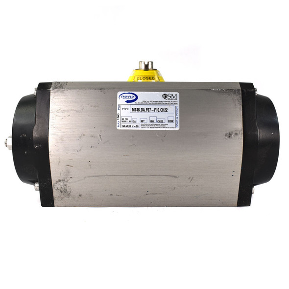 Tru-Flo MT46.DA.F07-F10.CH22 Double Acting Pneumatic Actuator 80 psi 3065" lbs.