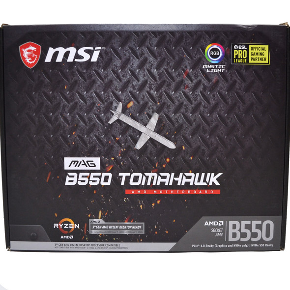 MSI MAG B550 TOMAHAWK AMD Ryzen Socket AM4 ATX Gaming Motherboard