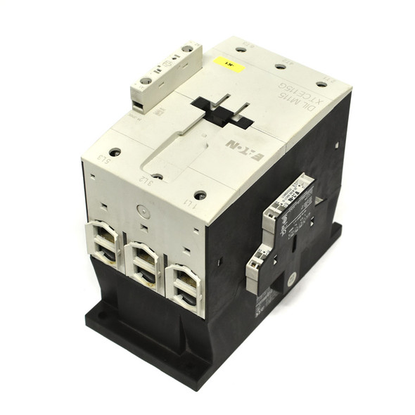 Eaton DIL M115 XTCE115G Contactor w/ DIL M1000-XHI11-SI Auxiliary Contact Block