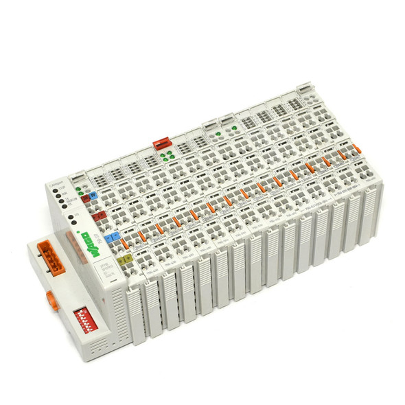 Wago 750-337 Coupler w/ (12) 750-430, 504, 530, 602, 631/000-004, & 600 Modules