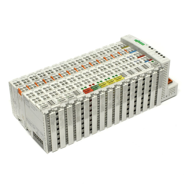 Wago 750-337 Coupler w/(14) 750-430, 432, 457, 504, 530, 602, 670, & 600 Modules