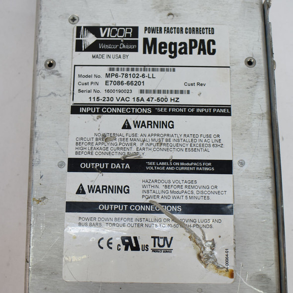 Vicor PFC MegaPAC MP6-78102-4-LL Power Supply