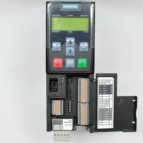 Siemens Sinamics Power Module 240 6SL3224-0BE13-7UA0 with CU240B-2 and BOP-2