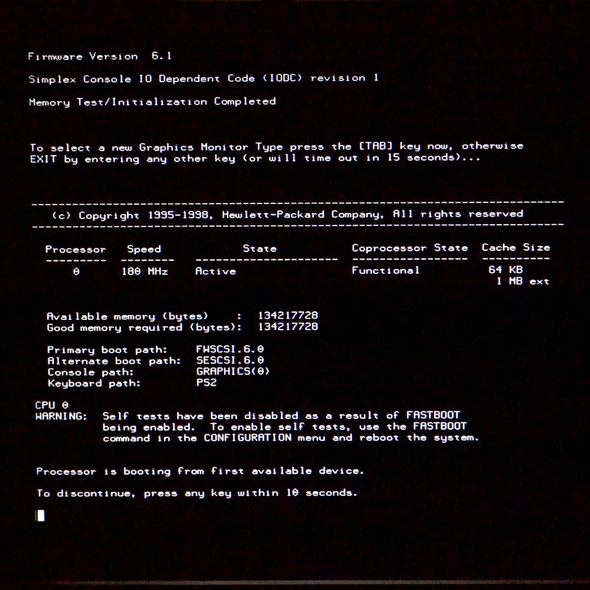 Vintage HP A4323A Visualize B180L Workstation -Parts