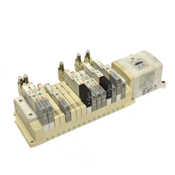 SMC EX250-SDN1 DeviceNet Manifold Base w/SV1200/SV1A00-5FU, & SV1200/SV1A00-5FUD