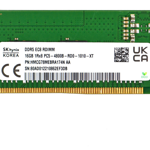 SK Hynix 16GB HMCG78MEBRA174N 1Rx8 PC5-4800B-RD0-1010-XT Server ECC Memory DDR5