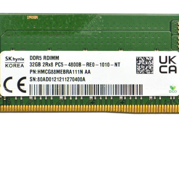 SK Hynix 32GB HMCG88MEBRA111N 2Rx8 PC5-4800B-RE0-1010-NT Server ECC Memory DDR5