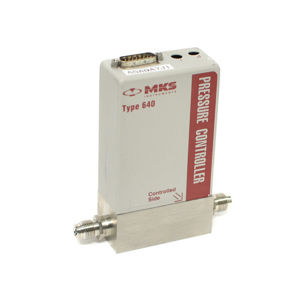 MKS 640A-13581 Pressure Controller 1/4" VCR 10 Torr 5VDC Out, 15VDC 200mA In