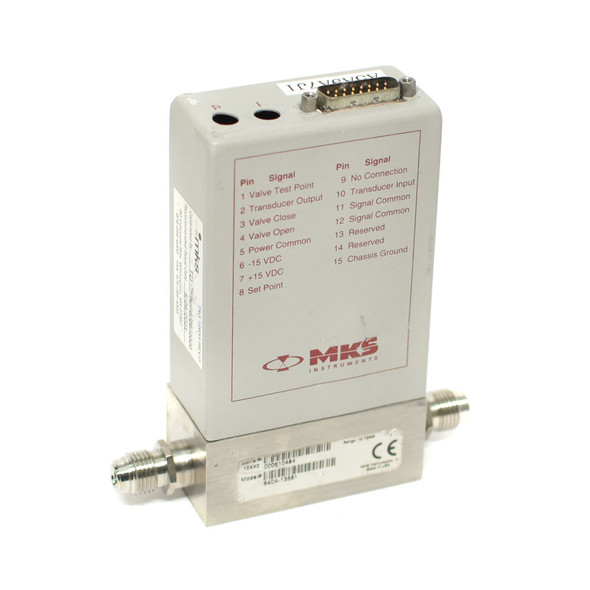 MKS 640A-13581 Pressure Controller 1/4" VCR 10 Torr 5VDC Out, 15VDC 200mA In