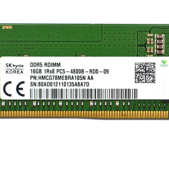 SK Hynix 16GB HMCG78MEBRA105N AA 1Rx8 PC5-4800B-RD0-09 Server ECC Memory DDR5