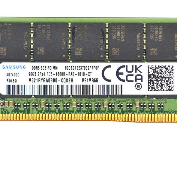 Samsung M321RYGA0BB0-CQK 96GB PC5-4800B-RA0-1010-XT ECC Server Memory EC8 RDIMM