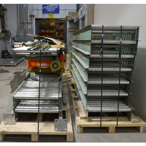 Roach / Innovative Conveyor Power Belt Roller Conveyor w/ Legs and Belt (87.4')