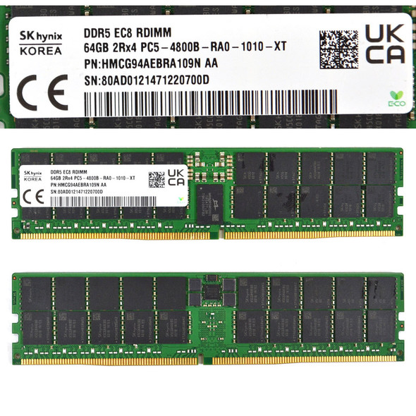 SK Hynix 64GB HMCG94AEBRA109N Server ECC Memory DDR5
