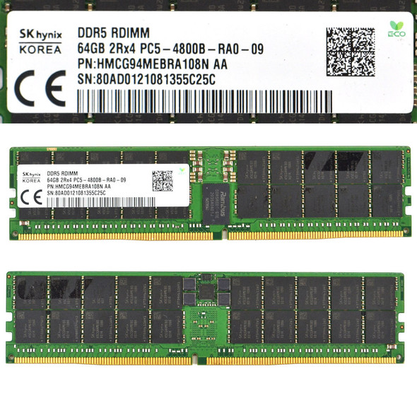 Lot 5 SK Hynix 64GB HMCG94MEBRA108N 2Rx4 PC5-4800B-RA0-09 Server RAM DDR5 RDIMM