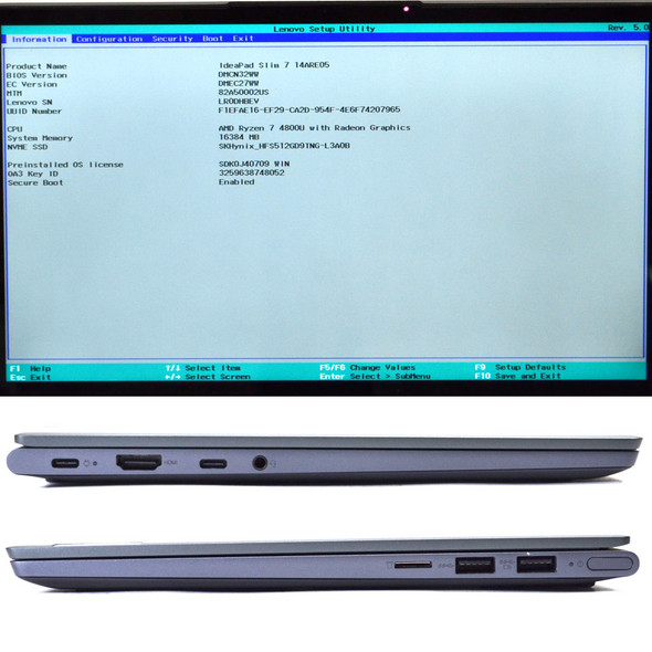 Lenovo IdeaPad Slim 7 14ARE05 14" Laptop AMD Ryzen 7 4800U 1.80GHz Win11 New Bat