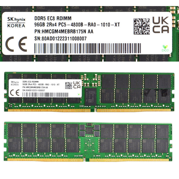 SK Hynix HMCGM4MEBRB175N Server EC8 Memory 96GB DDR5