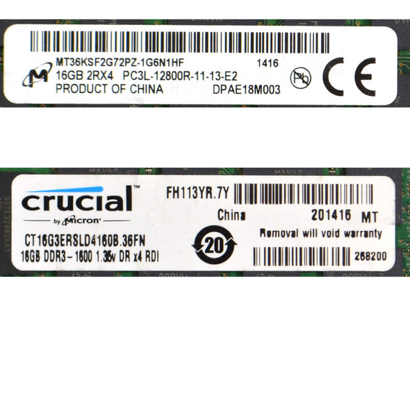 Micron MT36KSF2G72PZ-1G6N1 Server ECC Memory 16GB (6)
