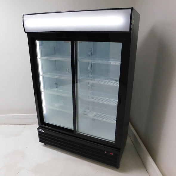 JEA Cool Sliding Glass Door Merchandiser Refrigerator Mobile 42 Cu. Ft