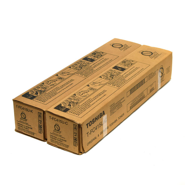 Toshiba Toner T-FC415U-K/C Black, Cyan Toner Cartridges (2)