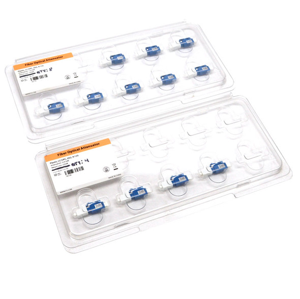FS (8) 76119 1dB & (4) 76120 2dB Fiber Optic Attenuator Pastic LC/UPC, OS2 9/125