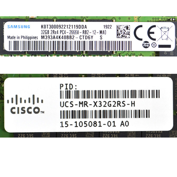Samsung 32GB M393A4K40BB2-CTD6Y PC4-2666V Server Memory RAM DDR4 ECC RDIMM (Lot 48)