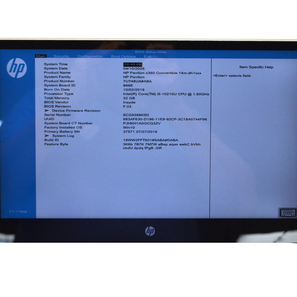 HP Pavilion x360 Convertible 14m-dh1003dx 14" Laptop i5-10210U 1.60GHz Touch 11