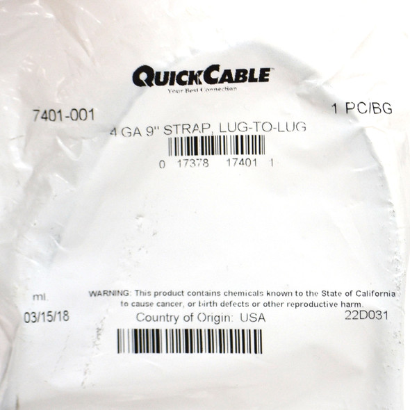 QuickCable 7401-001 Braided 9" Ground Strap 4AWG (13)
