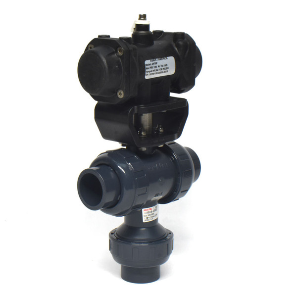 Asahi AP79PS Pneumatic Actuator & 3-way PVC Ball Valve