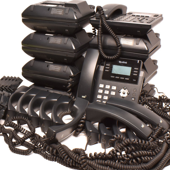 Yealink SIP-T42S Business VoIP Desk Phone 12-Line (14) w/ Stands (10)