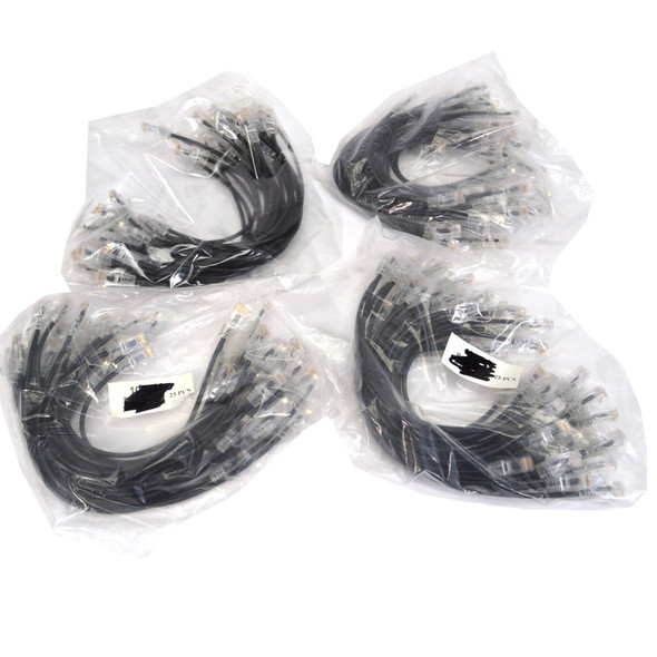 Black UTP Cat 6 Slim 1FT Ethernet Patch Cable (100)