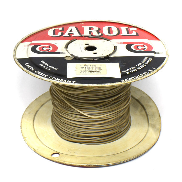 600' Carol Cable #0465 #18TFF Stranded 600V Copper Wire 18 AWG TFF
