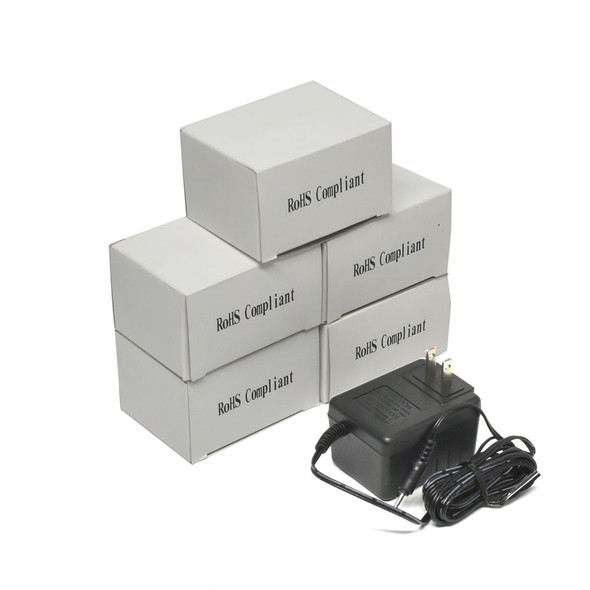 Power Supply 100-240V AC Adapter 12VDC 600mA Out 2.4x0.7mm Barrel (5)