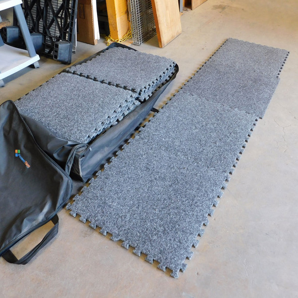 Lot of 28 Foam Tiles 24" x 24" Interlocking Foam Carpet Mat 112 Sq. Ft.