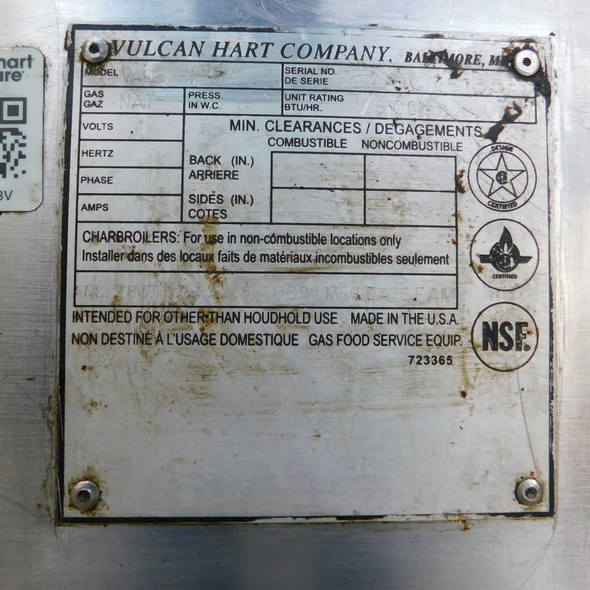 Vulcan Hart VACB36N-21 Charbroiler Countertop Grill 36" Natural Gas