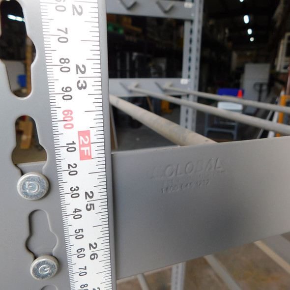 Global Industrial 36" x 24" Wide Wire Reel Mount Rack 7-Level w/ 5 Axles