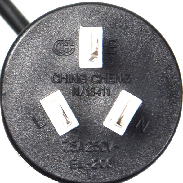 Ching Cheng EL-206 7.5A 250V NZ Plug to EL-701 C13 Power Cable 6ft
