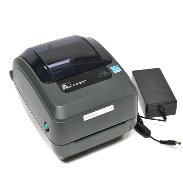 Zebra GX420t Thermal Label Printer 203 dpi w/ Adapter