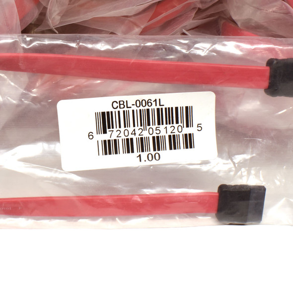 Supermicro CBL-0061L SATA Cable Flat Straight 31.5 cm Red (75)